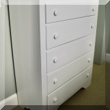F46. Five-drawer white dresser. 